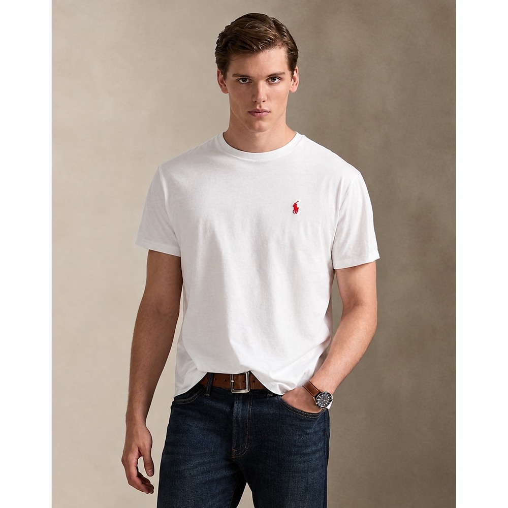 Polo Ralph Lauren Men's Classic Fit Soft Cotton Crewneck T-Shirt XXL White/Red